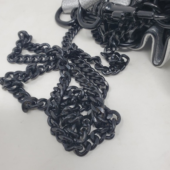 Steve Madden Metallic Studded Bada Hand Drawstring Pouch Small Bag - Picture 8 of 9